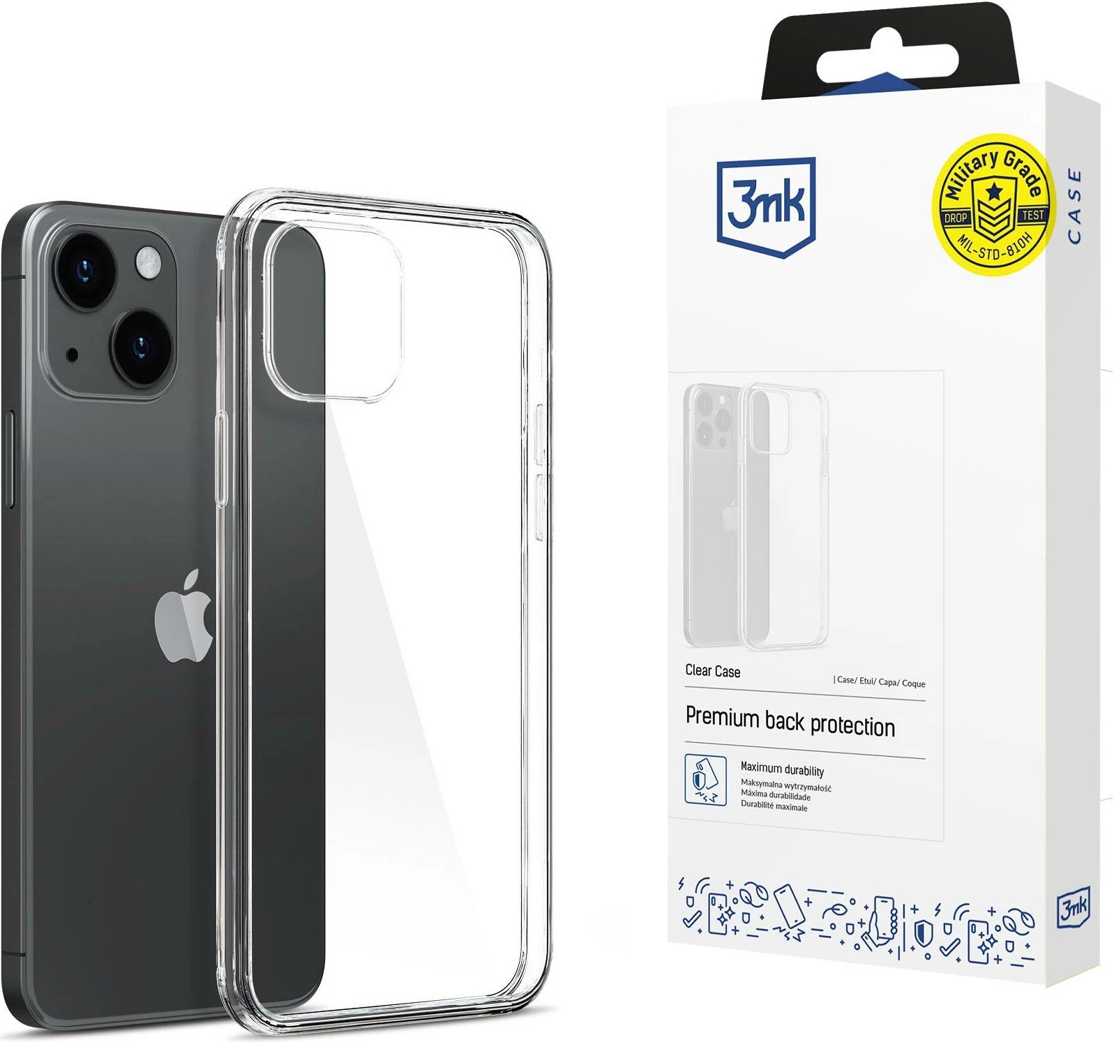 Mbështjellës 3mk Protection për iPhone 15 Plus, Transparent