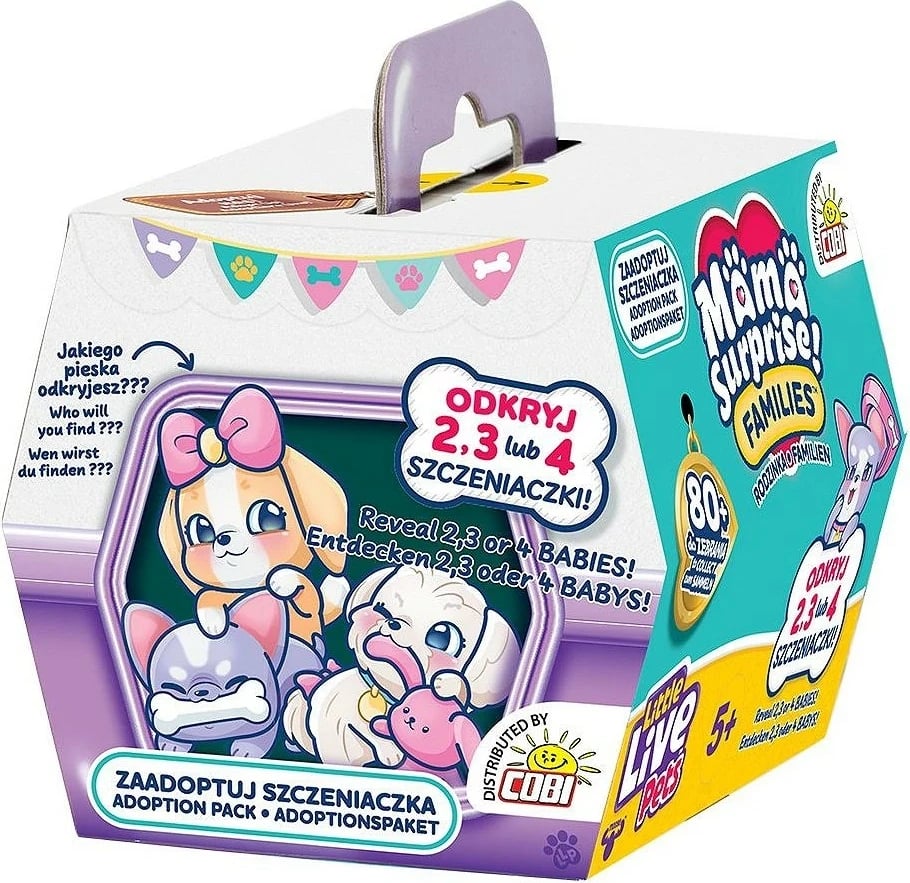 Set lodrash koleksionuese Little Live Pets Families, 8 copë, për vajza, Mix