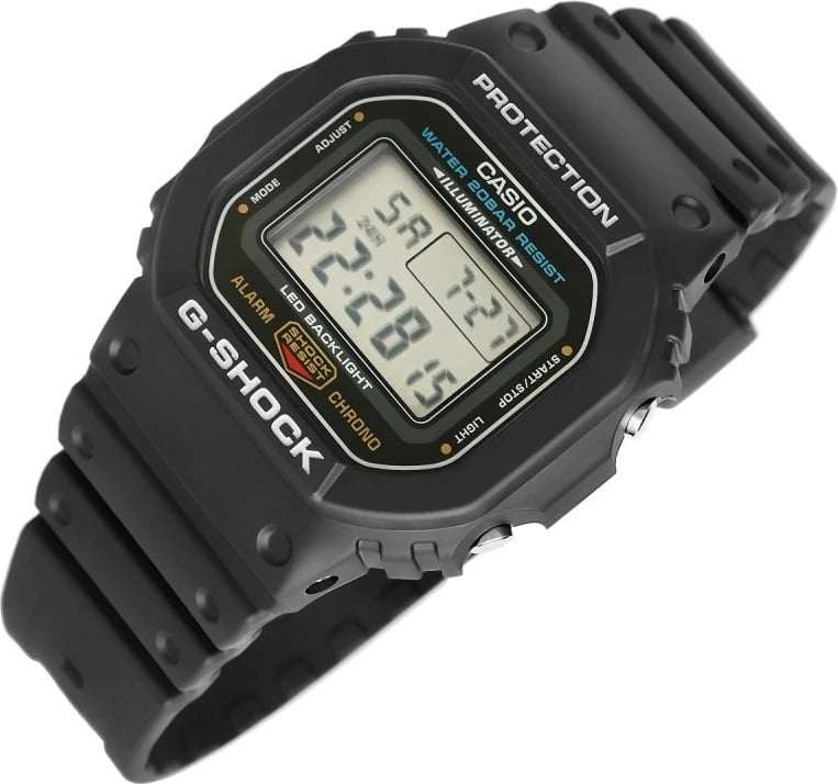Orë dore për meshkuj Casio G-Shock, e zezë