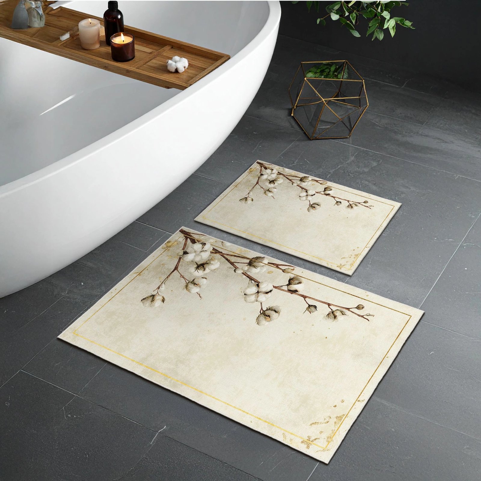 Set tapetash për banjo (2 copë), Mijolnir, Asr01, bezhë