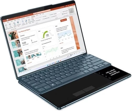 Laptop 2 në 1 Lenovo YOGA Book 9 13, Core i7-1355U, 2 x 13.3"-2.8K-OLED-prekje, 16GB RAM, 1TB SSD, EVO, Win11Home, Jeshil