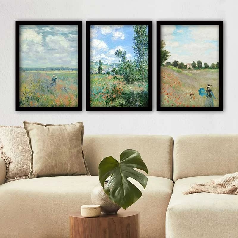 Pikturë dekorative me kornizë (3 copë), Wallity, 3SC_UN2677423_3545