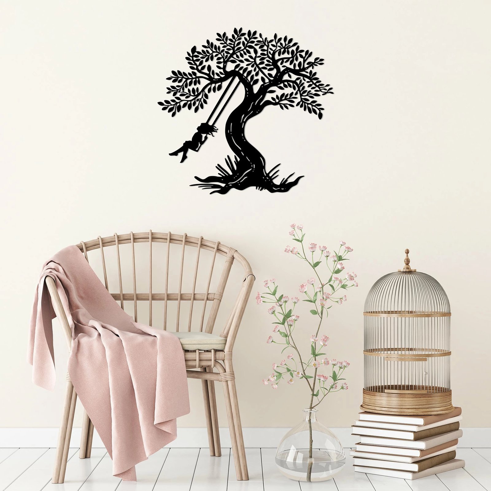 Aksesor dekorativ metalik për mur, Wallity, Rocking Girl