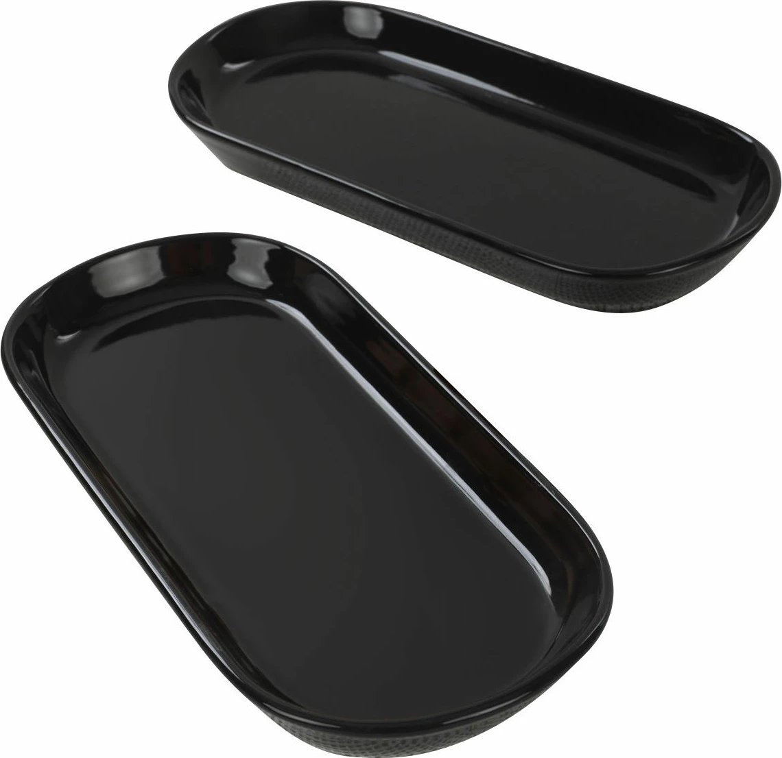 Set pjatash servirëse qeramike, ngjyrë e zezë, Hermia Concept, 2 copë, ST080102F650A000000MAKYK00