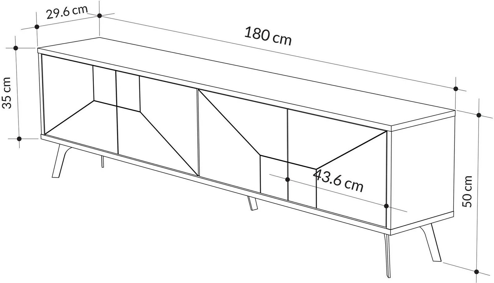 Komodë TV Skye Decor, ngjyrë Bendir