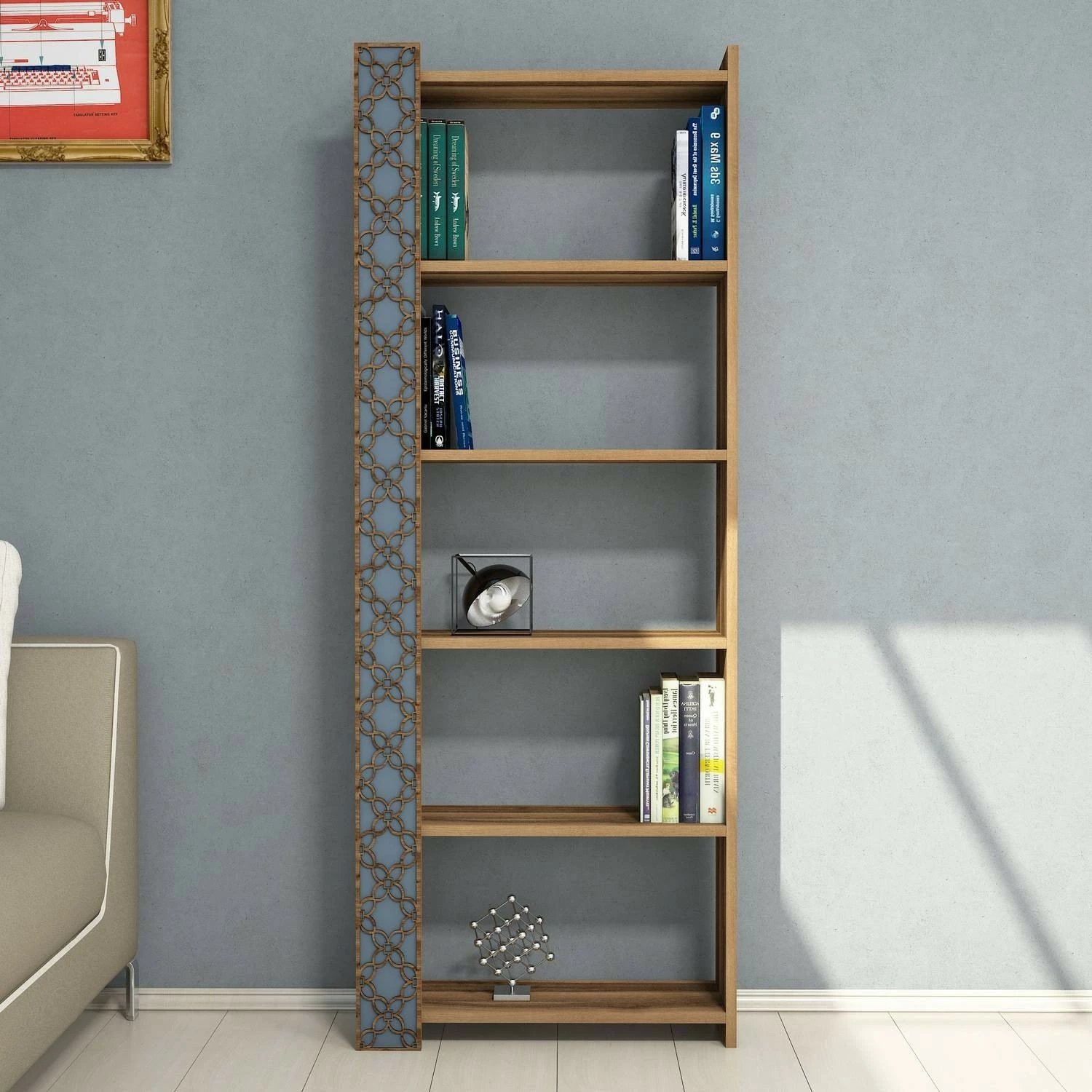Raft librash Hanah Home, City, ngjyrë arre dhe kalcedoni