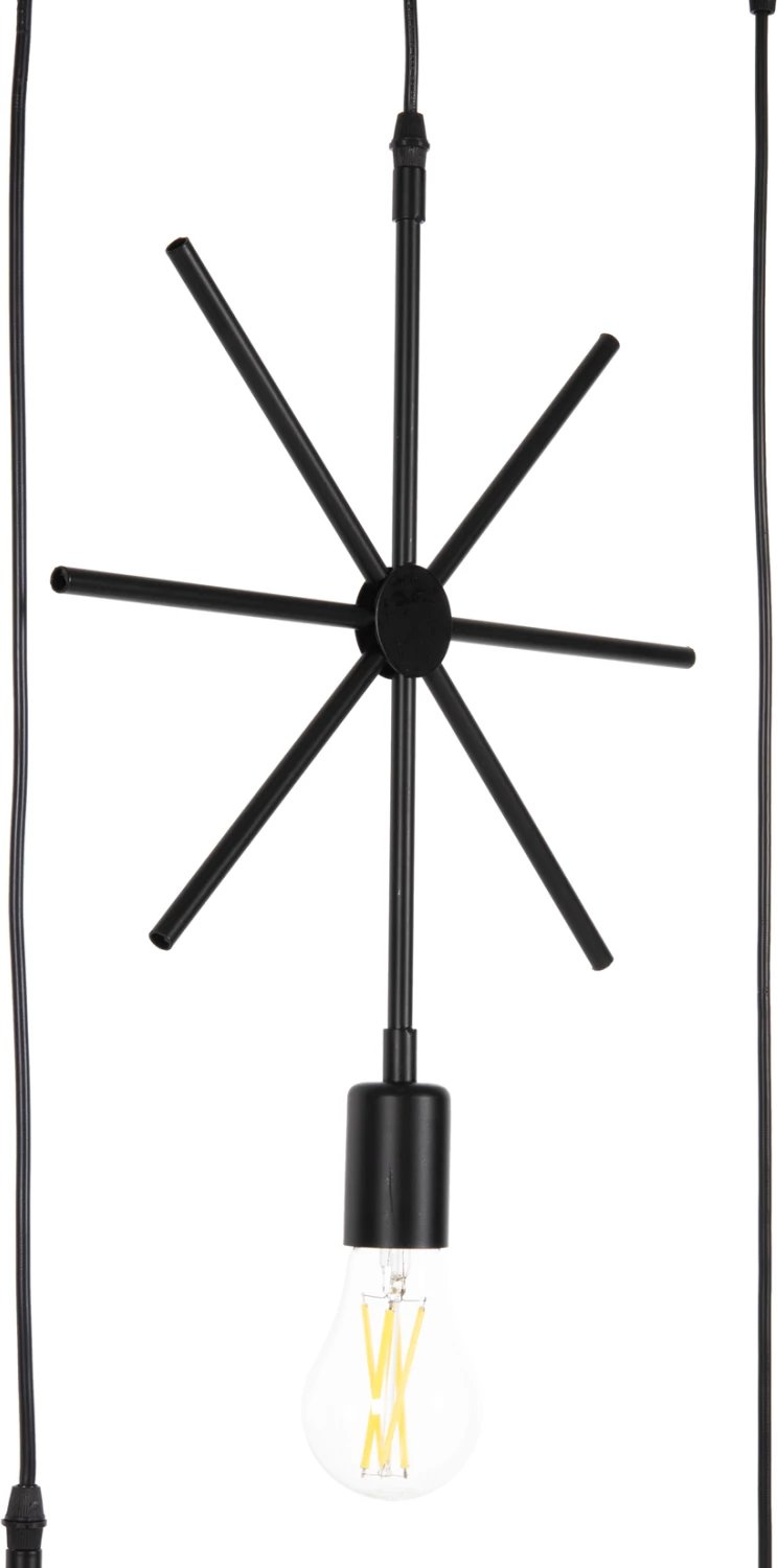 Llambë varëse tavani 4-drita, metal i zi, forma gjeometrike, FH4099, 70x38x106H cm Llambë varëse tavani 4-drita, metal i zi, forma gjeometrike, FH4099, 70x38x106H cm