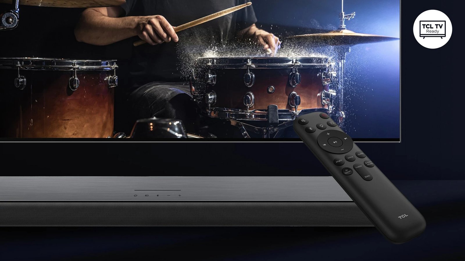 Soundbar TCL S S55H, 2.1 Channel, Dolby Atmos, Subwoofer pa tela, Bluetooth, Titanium