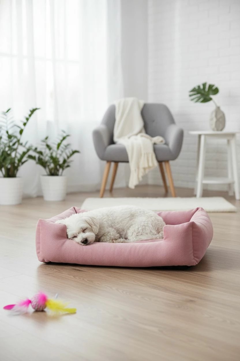 Shtrat për kafshë, rozë, Kare 2XL