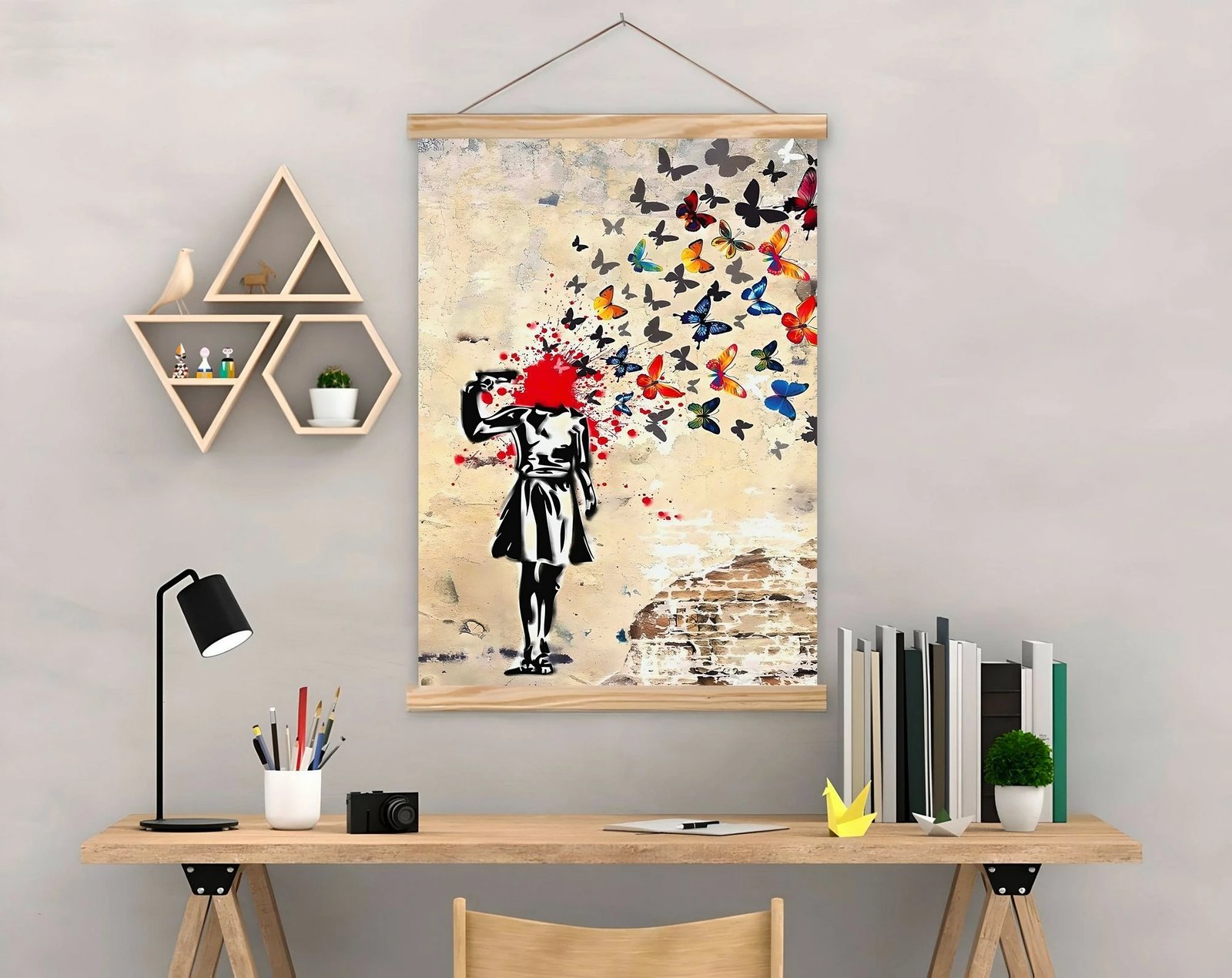 Pikturë dekorative me kornizë, shumëngjyrëshe, MRG51, 50x70cm