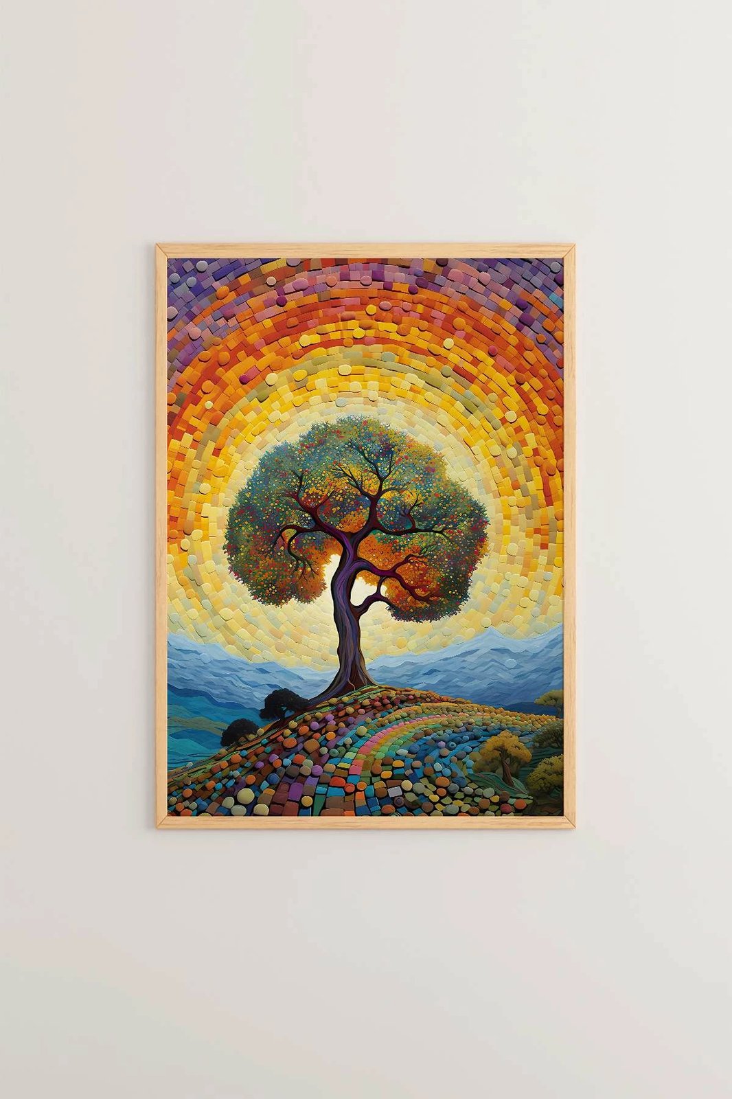 Pikturë dekorative me kornizë, shumëngjyrëshe, Wallity, Mscartmdl16, 33x48cm