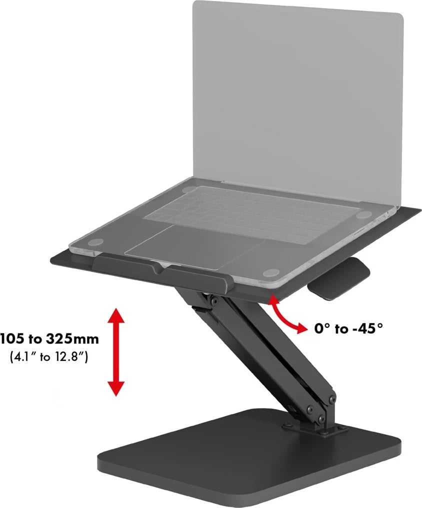 Stendë tavoline Maclean për monitor ose laptop, MC-493, e zezë