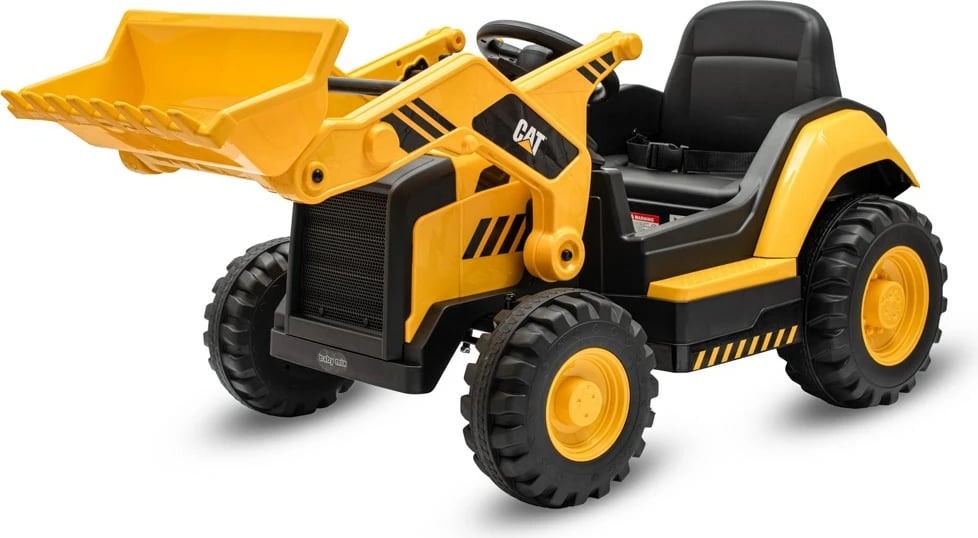 Traktor elektrik fëmijësh, Baby Mix, CAT, 6V 4Ah, LED, melodi, i verdhë