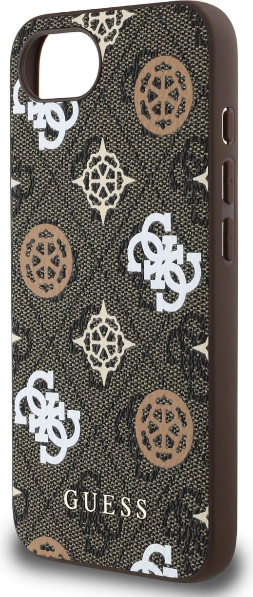 Mbështjellës Guess PU 4G Peony me MagSafe për iPhone 16e, Kafe Mbështjellës Guess PU 4G Peony me MagSafe për iPhone 16e, Kafe
