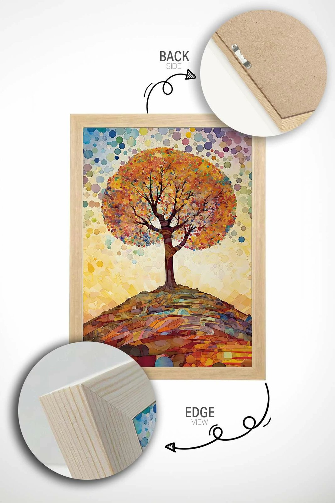 Pikturë dekorative me kornizë, shumëngjyrëshe, Wallity, Mscartmdl33, 33x48cm