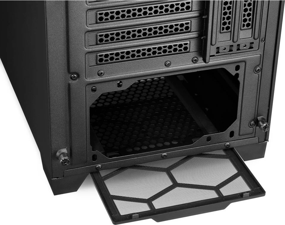 Kasë Sharkoon TG7M RGB midi, e zezë
