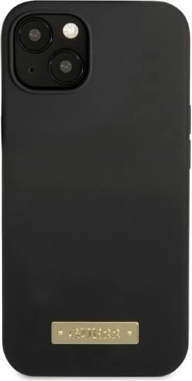 Mbështjellës Guess GUHMP13MSPLK për iPhone 13 6.1", silikon, MagSafe, zi