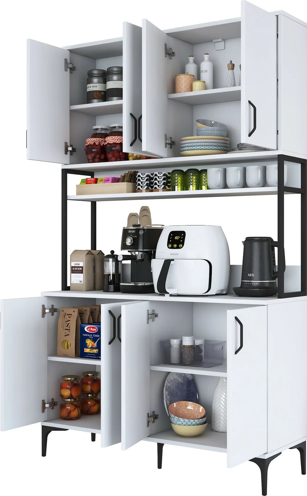 Dollap multifunksional, ngjyrë e bardhë, Skye Decor, JE173 - 3287