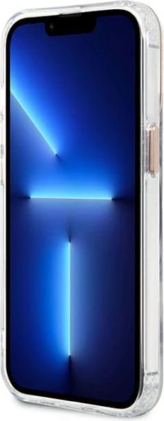 Mbështjellës Guess GUHMP13XHTRMD për iPhone 13 Pro Max 6.7", Metal Outline Magsafe, Transparent/Ari