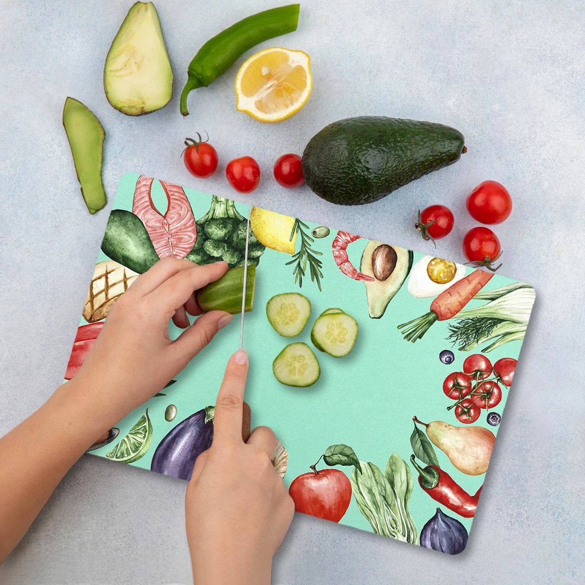 Dërrasë prerëse qelqi, shumëngjyrëshe, Hermia Ckt61 - 3040