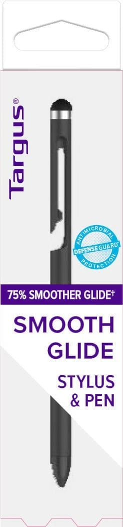 Stylus pen Targus AM, universal, klips i integrum, zi/argjendtë Stylus pen Targus AM, universal, klips i integrum, zi/argjendtë