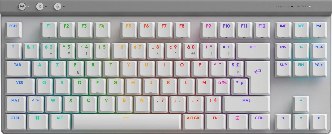 Tastierë Logitech G515 LIGHTSPEED TKL, Wireless, RGB, e bardhë