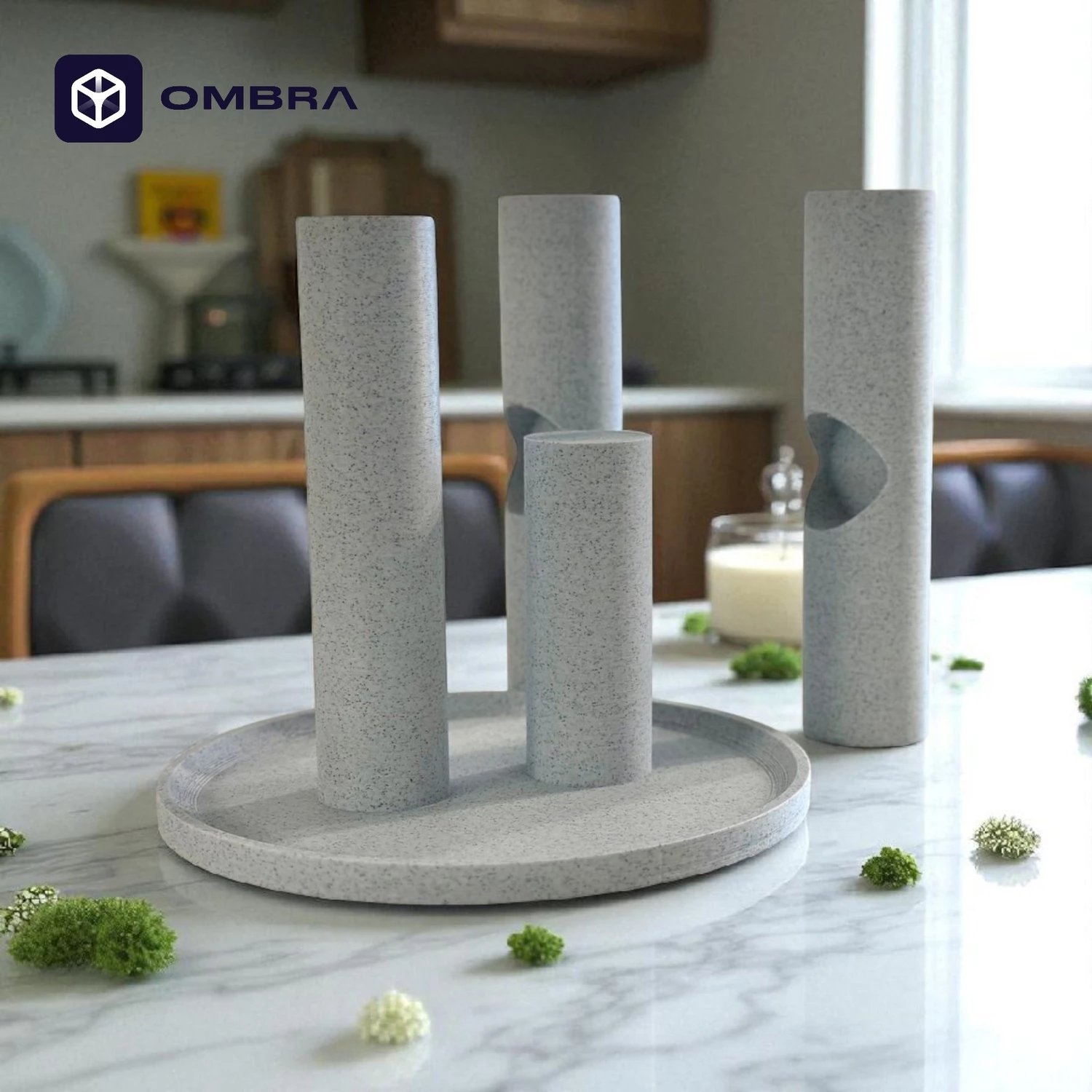 Organizues Bizhuterish – Set Dekorativ i Printuar, ngjyrë mermeri