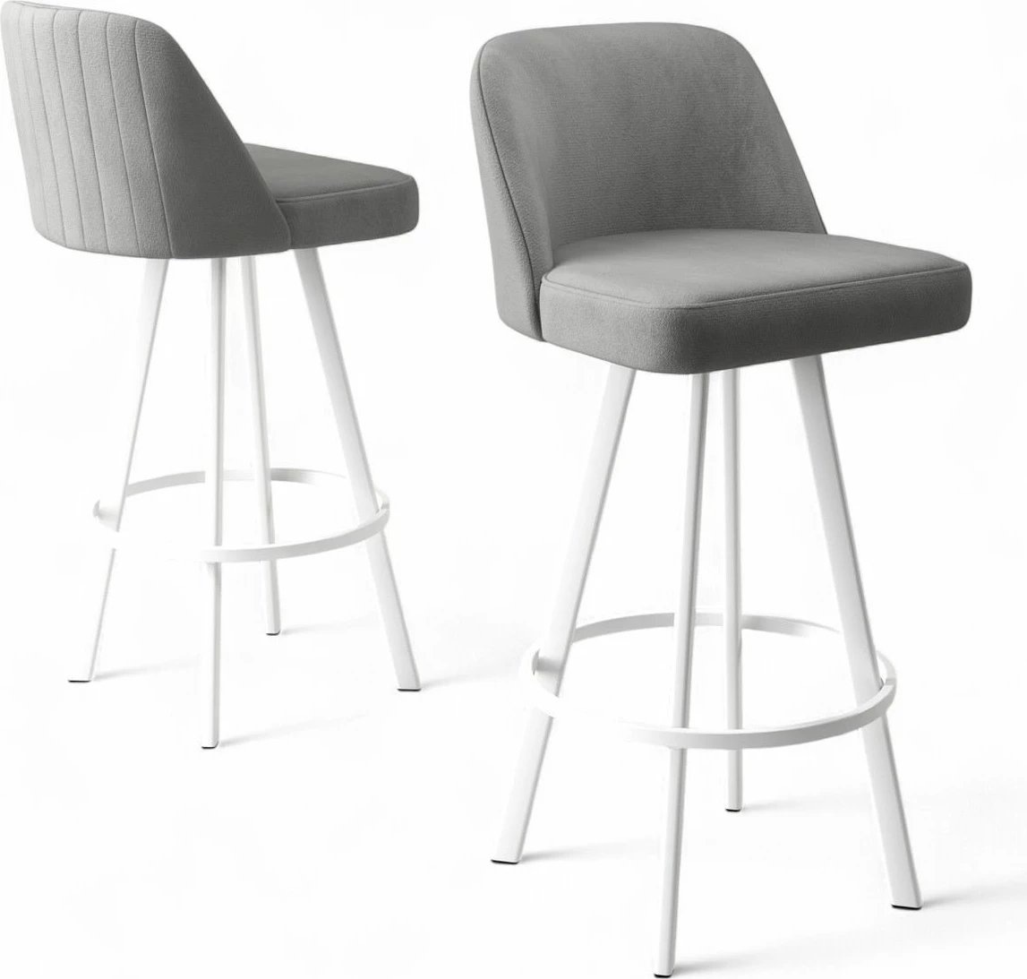 Set karrigesh për bar (6 copë), Skye Decor, gri, e bardhë