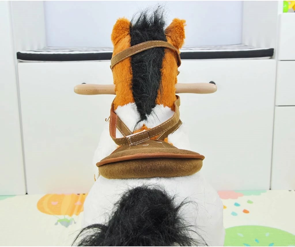 Kalë lëkundës me tinguj, Milly Mally, Jurášek, kapacitet 30 kg, 60x28x55 cm, kafe e çelët