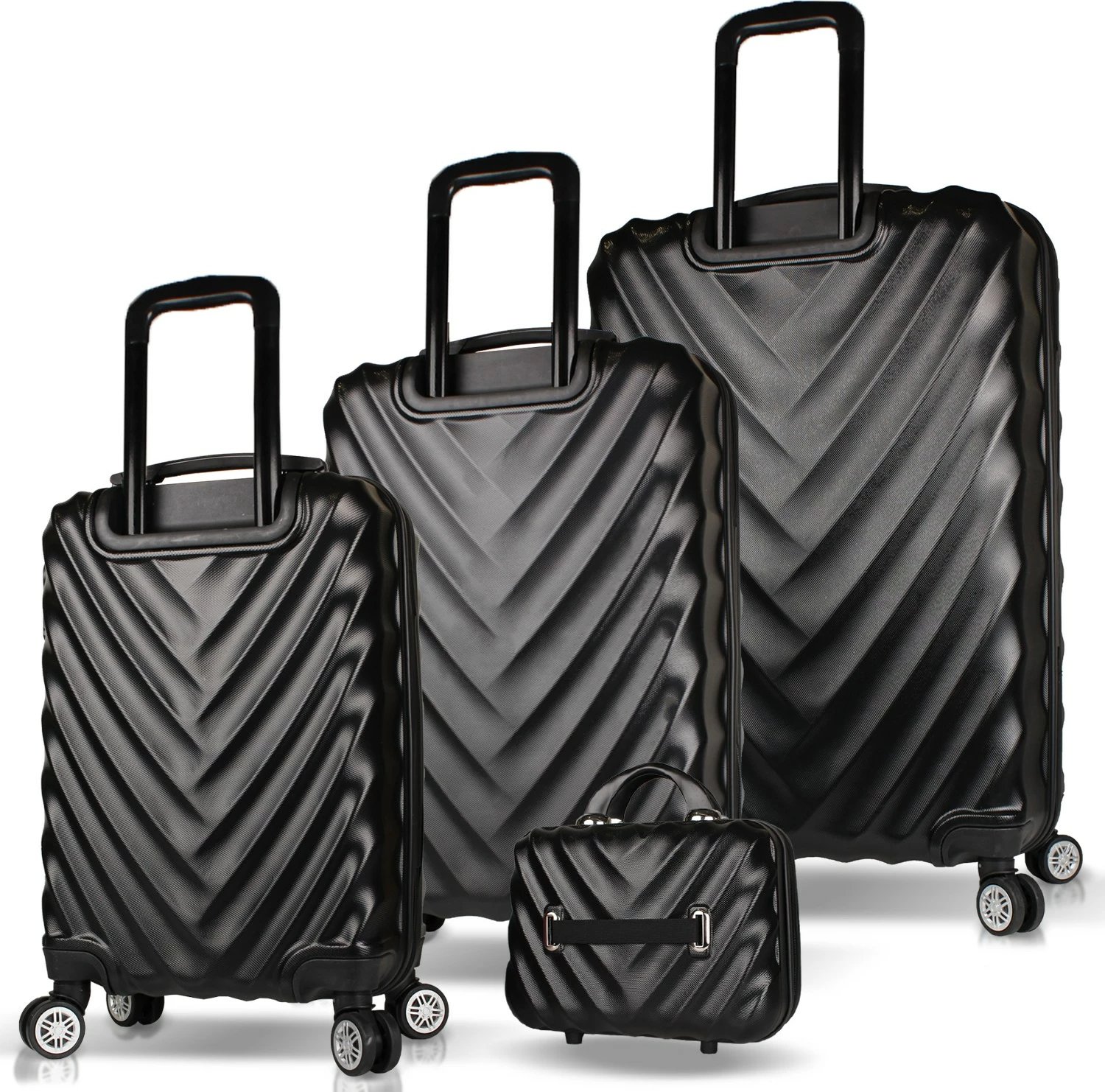 Set valixhesh (4 copë), ngjyrë e zezë, Zoozie Bags, 7262