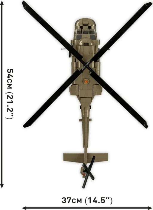 Set lodrash ndërtimi Cobi Klocki Sikorsky UH-60 Black Hawk, 928 pjesë, bezhë