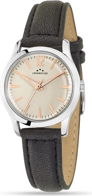 Orë dore CHRONOSTAR CHARLES për femra, e zezë