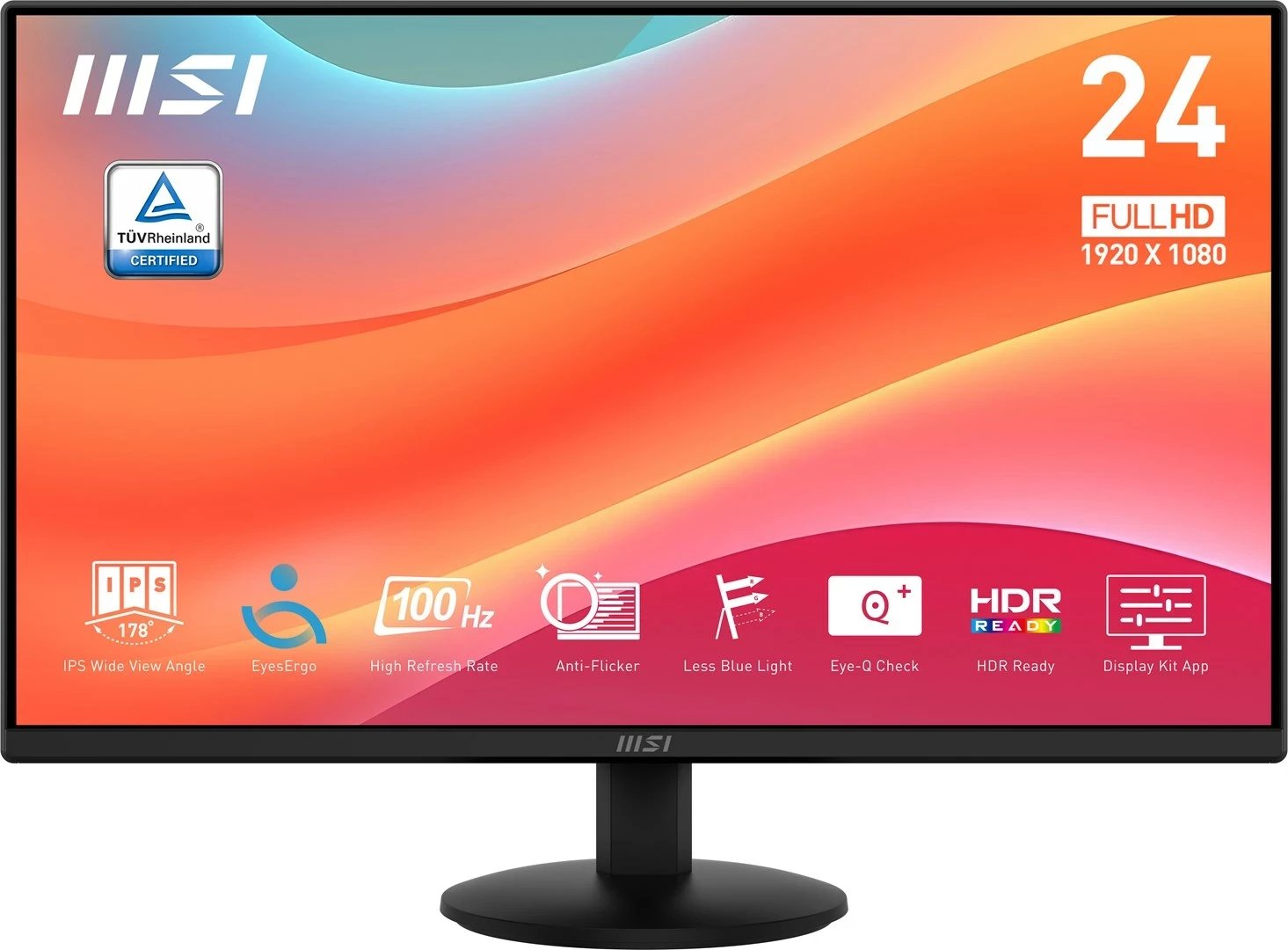 Kasë monitor MSI PRO MP242L, 23.8", Full HD, LCD, E zezë