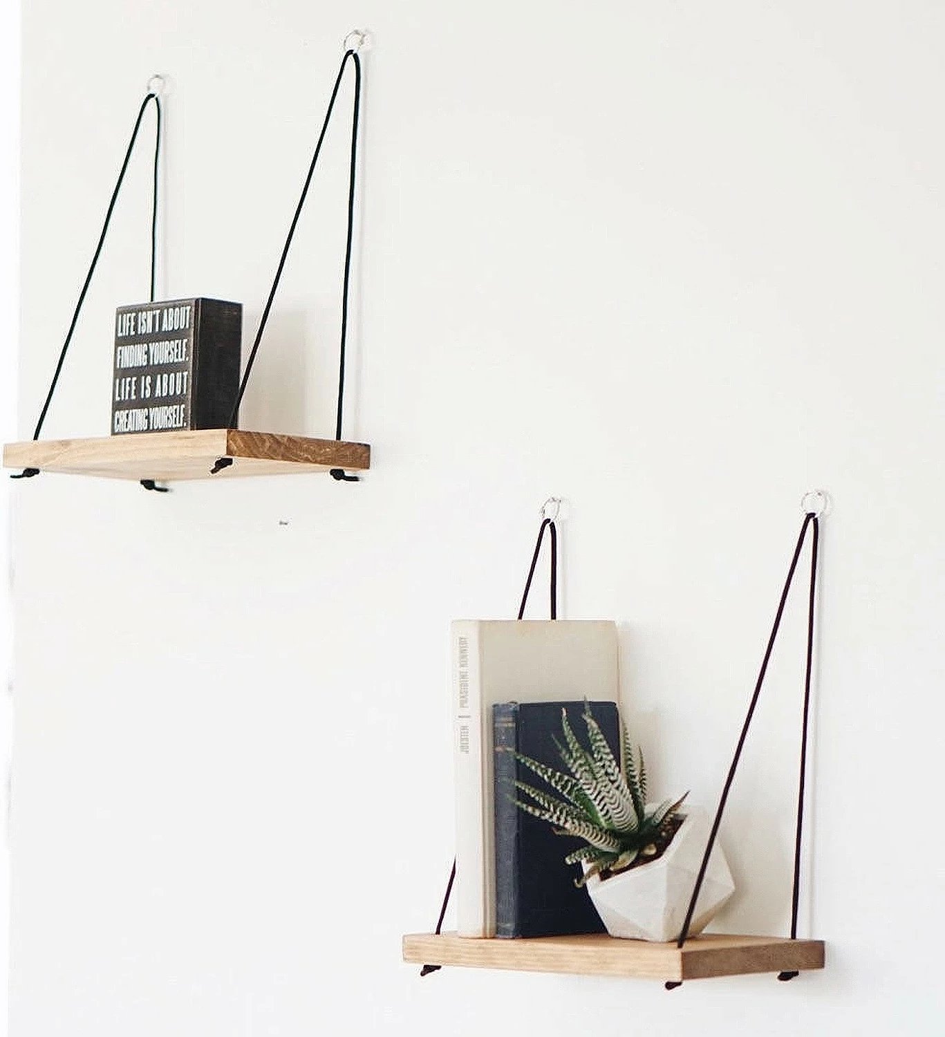 Raft muri Hanah Home, Aa098, komplet prej 2 copash, ngjyrë arre