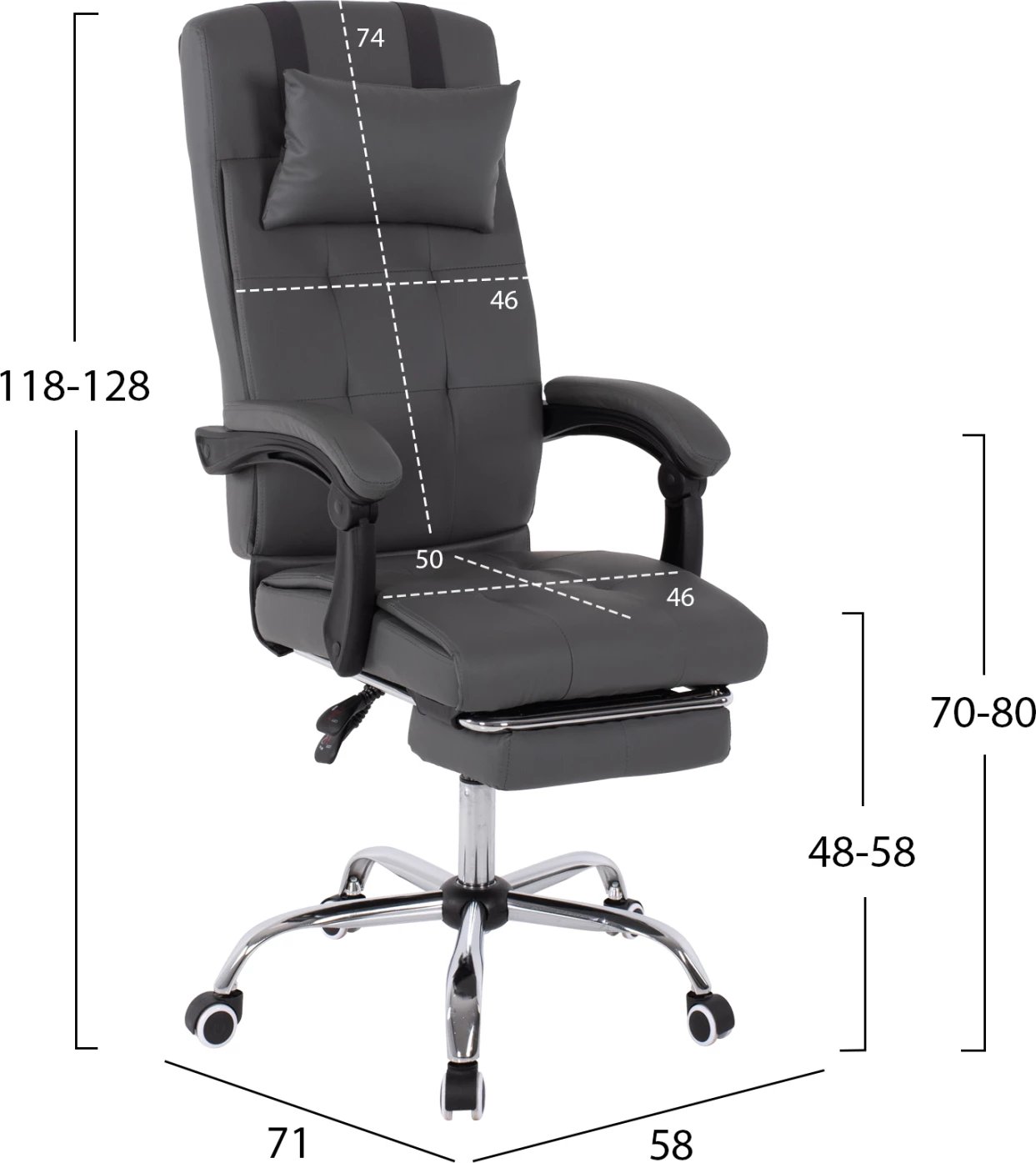 Karrige për zyre FH1057.20, hiri