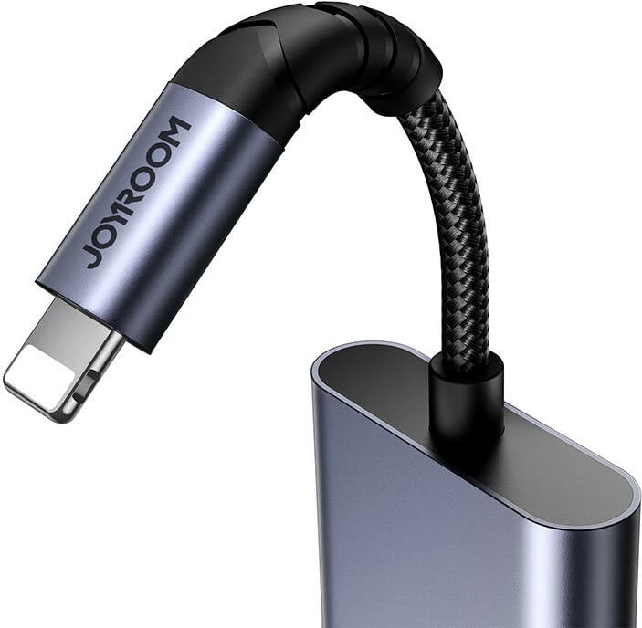 Adapter audio 2-në-1 Joyroom SY-L02, Lightning në 2x Lightning, argjend