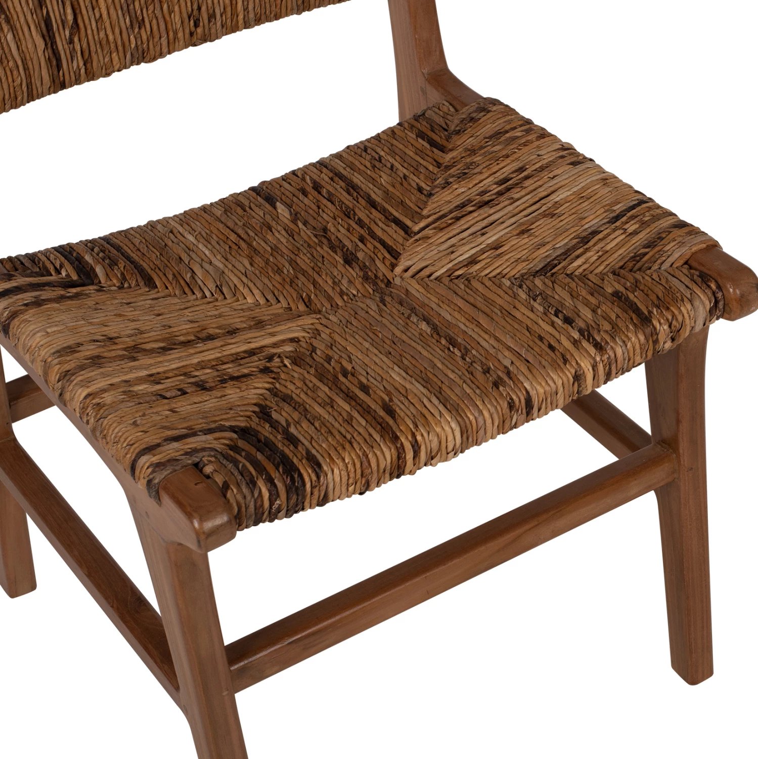 Karrige FH9399.11 dru teak me hasër në shpinë dhe ulëse, ngjyrë natyrale, 51x60,5x88Hcm