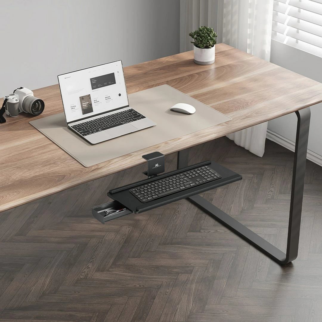 Mbajtës tastiere Maclean MC-108 B, nën tavolinë, i zi Mbajtës tastiere Maclean MC-108 B, nën tavolinë, i zi