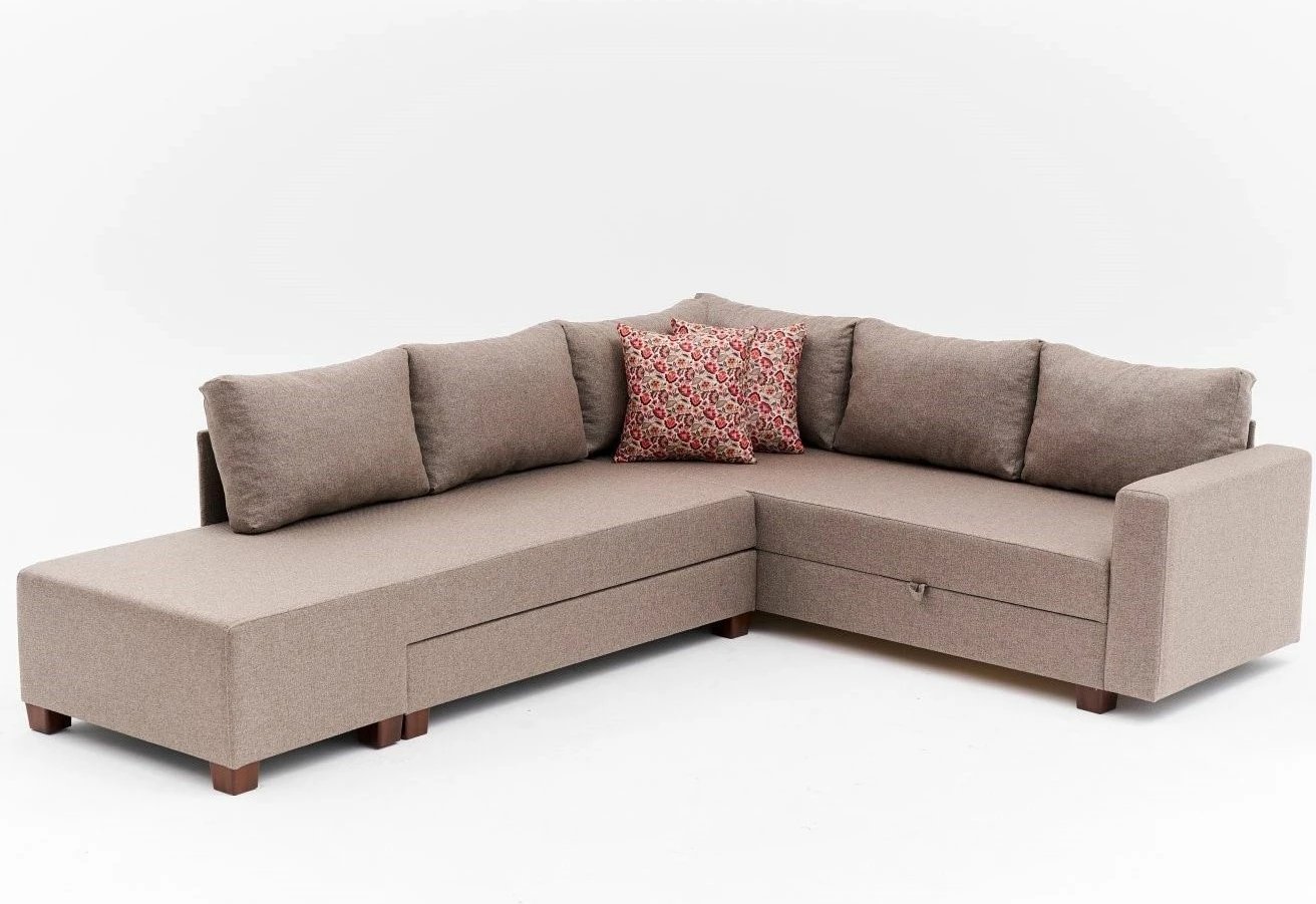 Kënd-sofë krevate Atelier del Sofa, Aly Arzilla, kënd i majtë, ngjyrë kafe