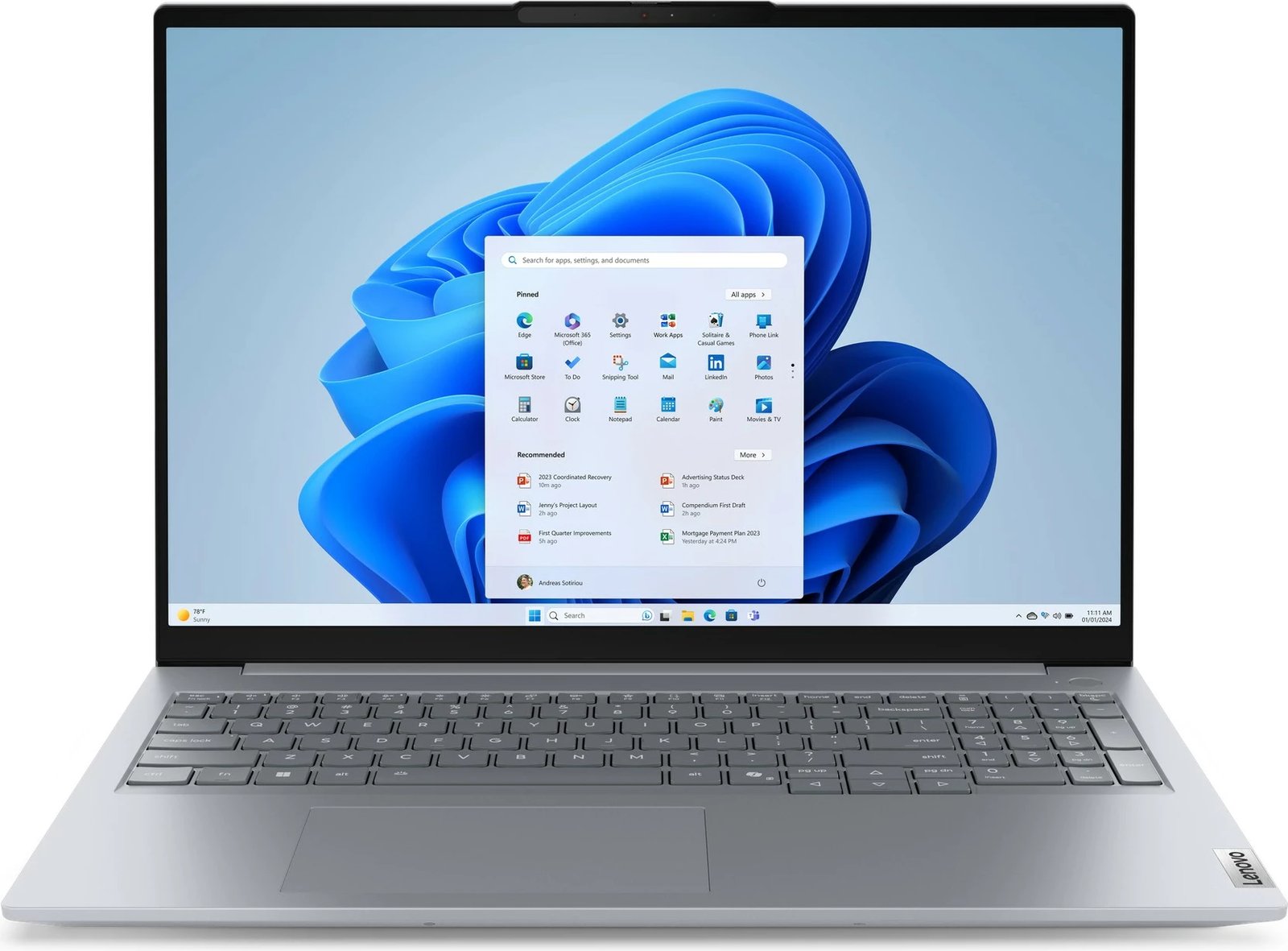 Laptop Lenovo ThinkBook 16 G8 IAL, Intel Core Ultra 5, 16GB RAM, 512GB SSD, Arctic Grey
