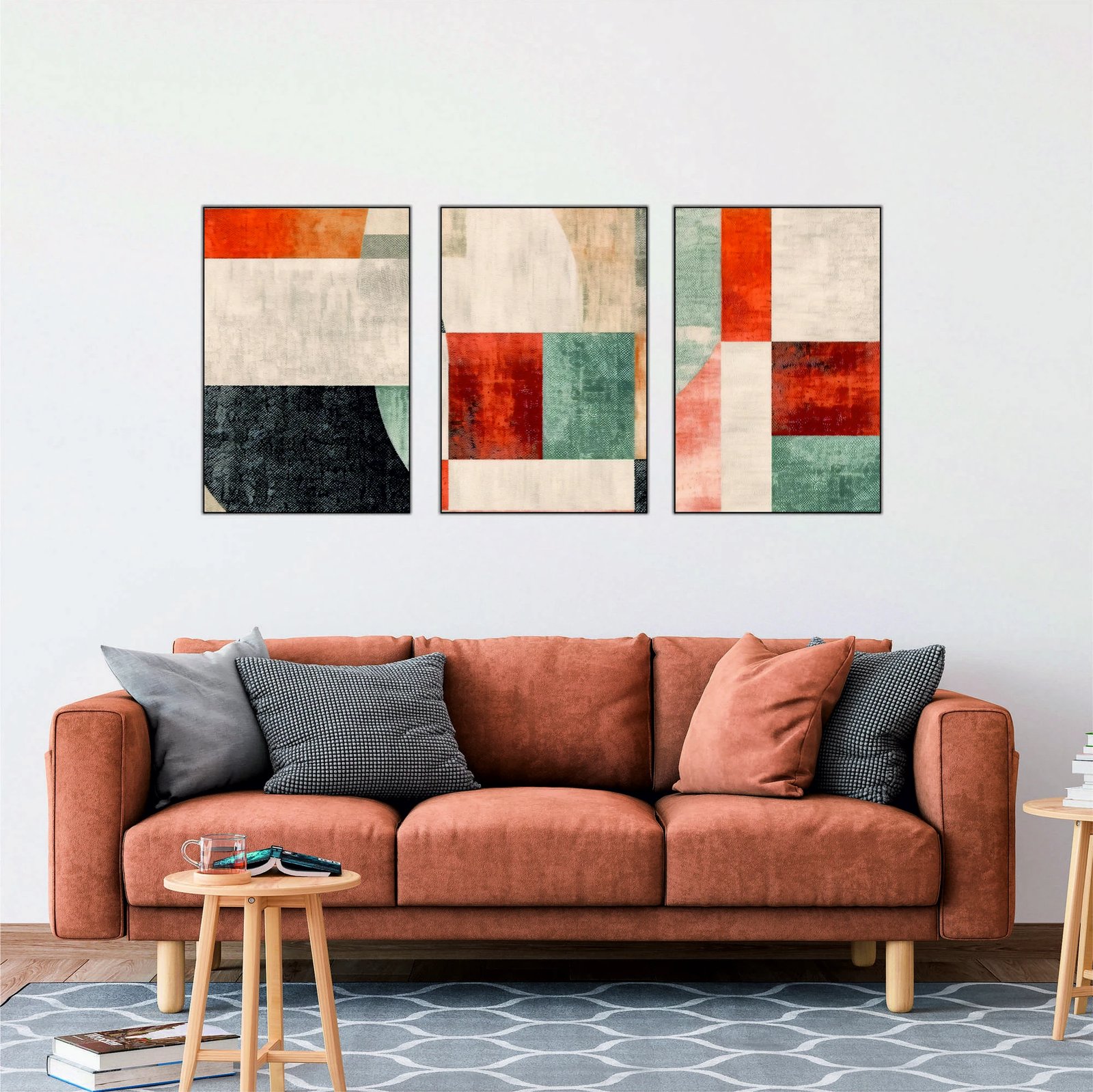 Pikturë dekorative MDF (3 copë), Wallity, shumëngjyrëshe, Mdf - 00120