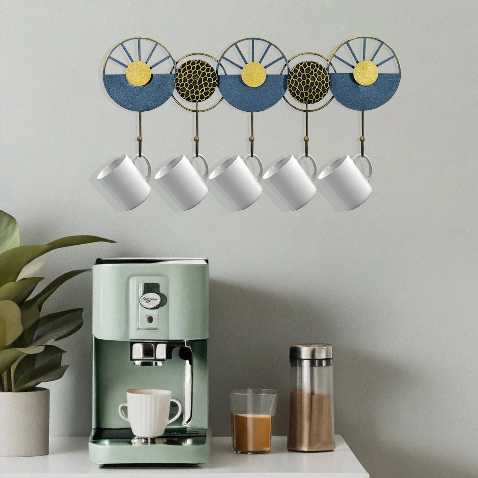 Varëse muri metalike Wallity, Naile, shumëngjyrëshe, 60x23cm