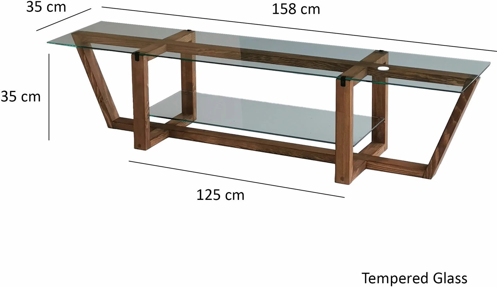 Komodë TV Hanah Home, Amalfi, ngjyrë arre