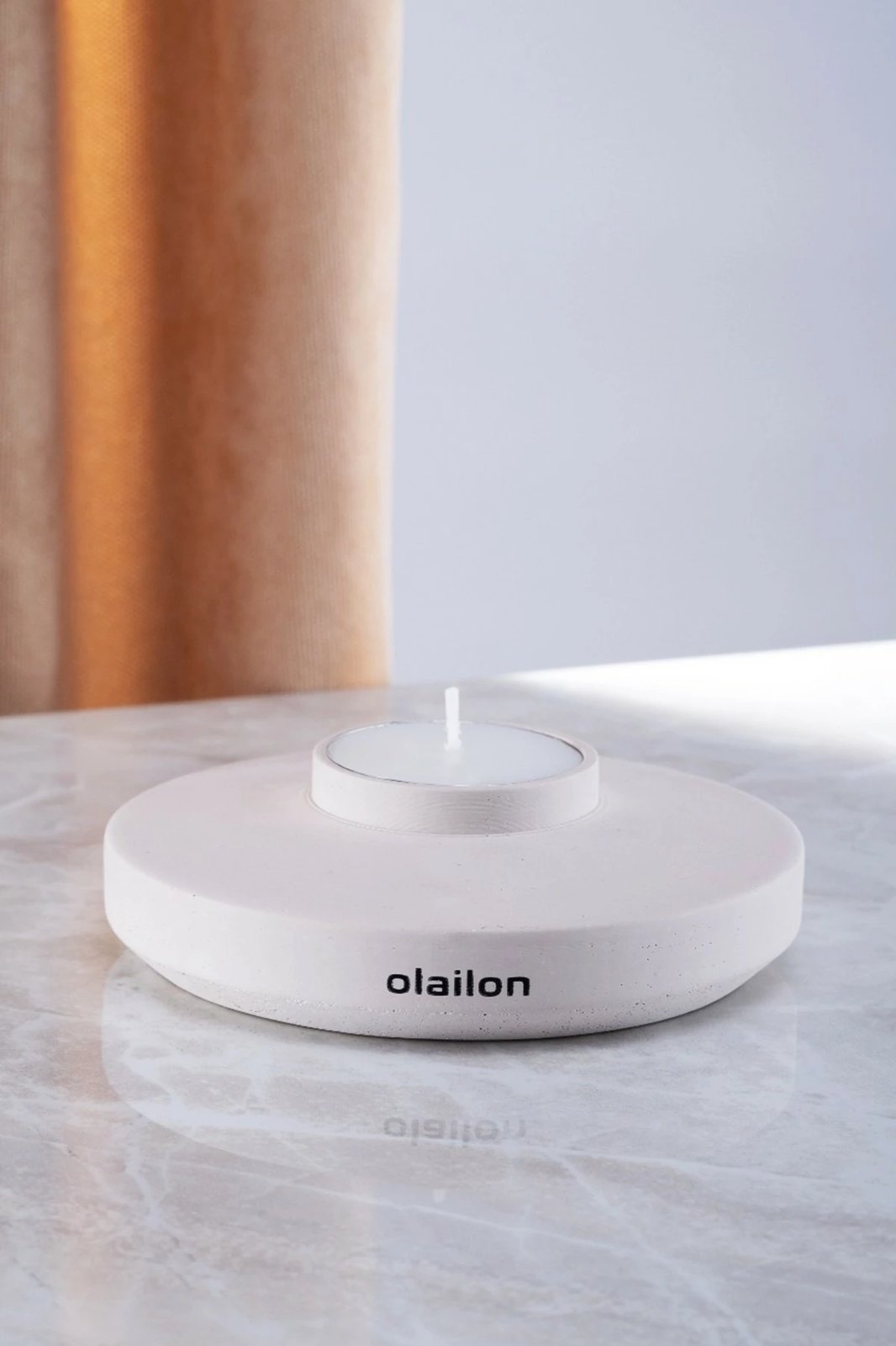 Qiri dekorativ prej betoni, ngjyrë bezhë, Evila Originals, Space