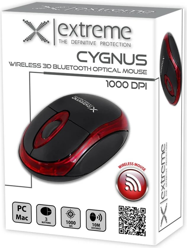 Maus Bluetooth Esperanza Cygnus XM106R, i zi me të kuqe