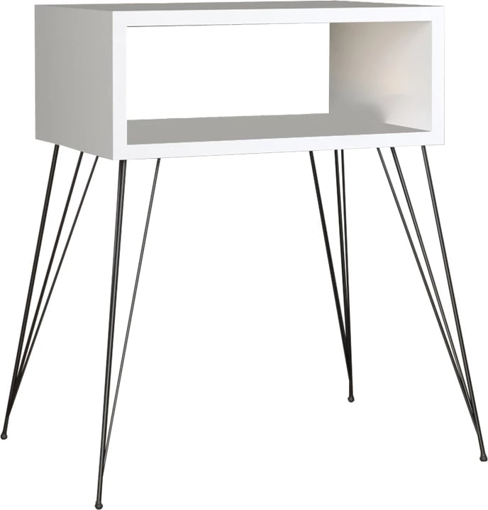 Komodinë Naida, ngjyrë e bardhë, 45x30x57cm