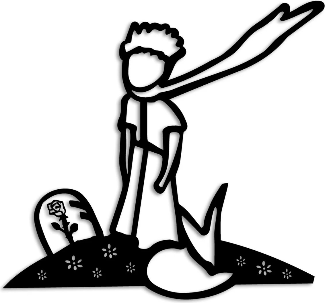 Aksesor dekorativ metalik për mur, Wallity, Princi i Vogël 3