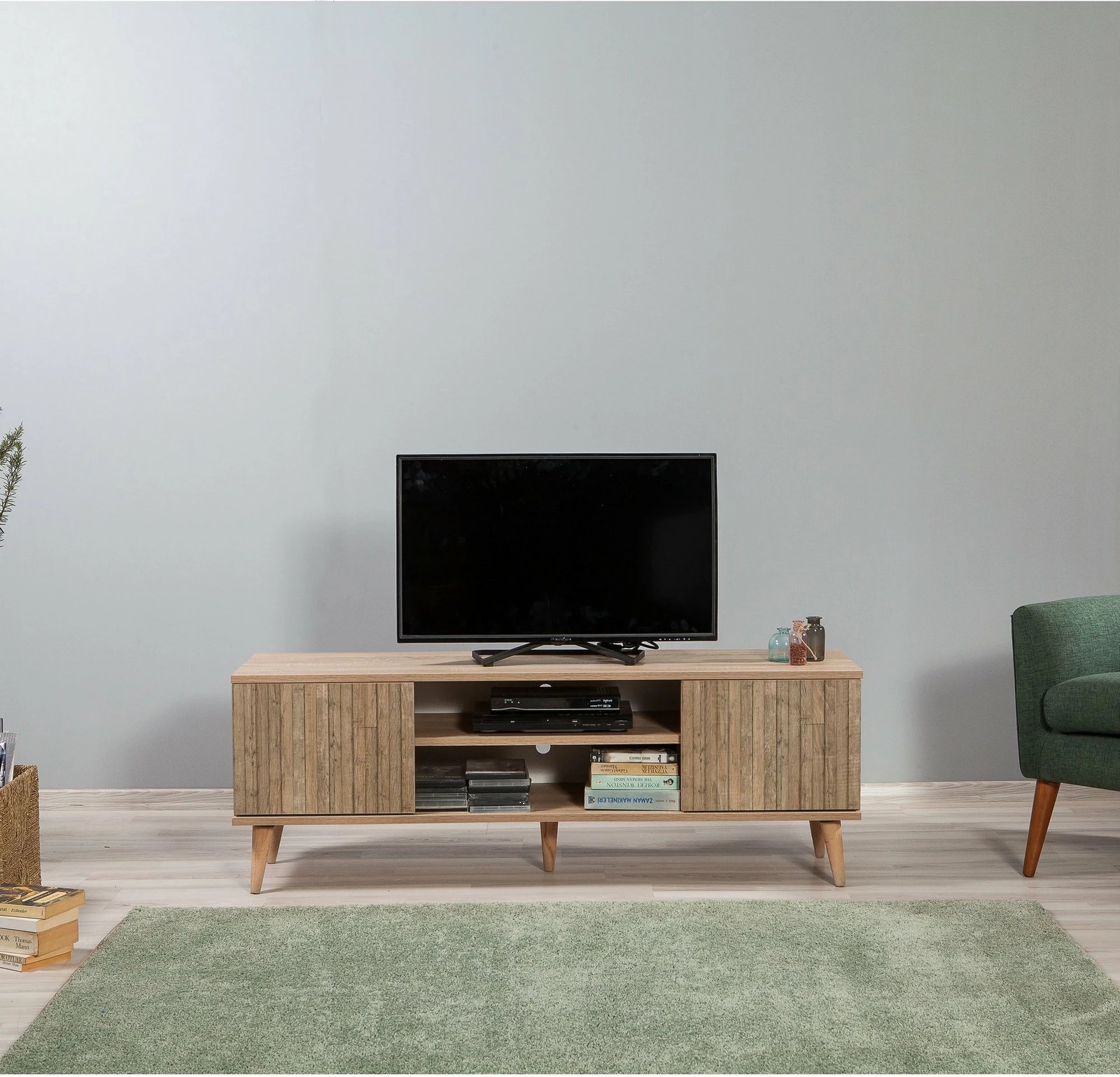 Komodë për TV, ngjyrë sonoma oak, Truva - 728