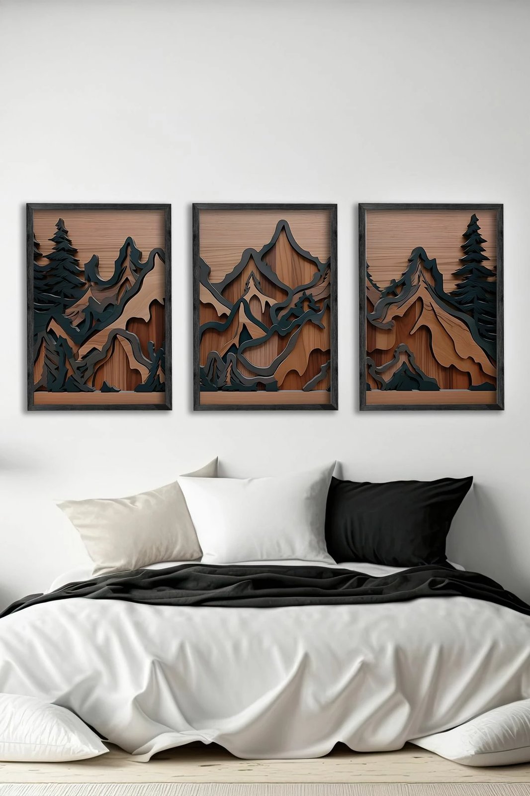 Pikturë dekorative me kornizë (3 copë), Wallity, Ersy3Syhcrv44