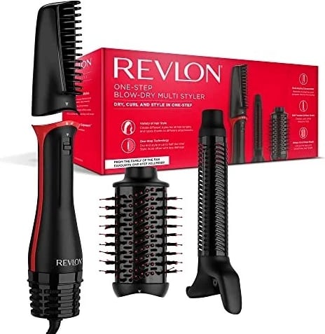 Stajler flokësh Revlon One-Step Blow-Dry Multi Styler RVDR5333E, i zi